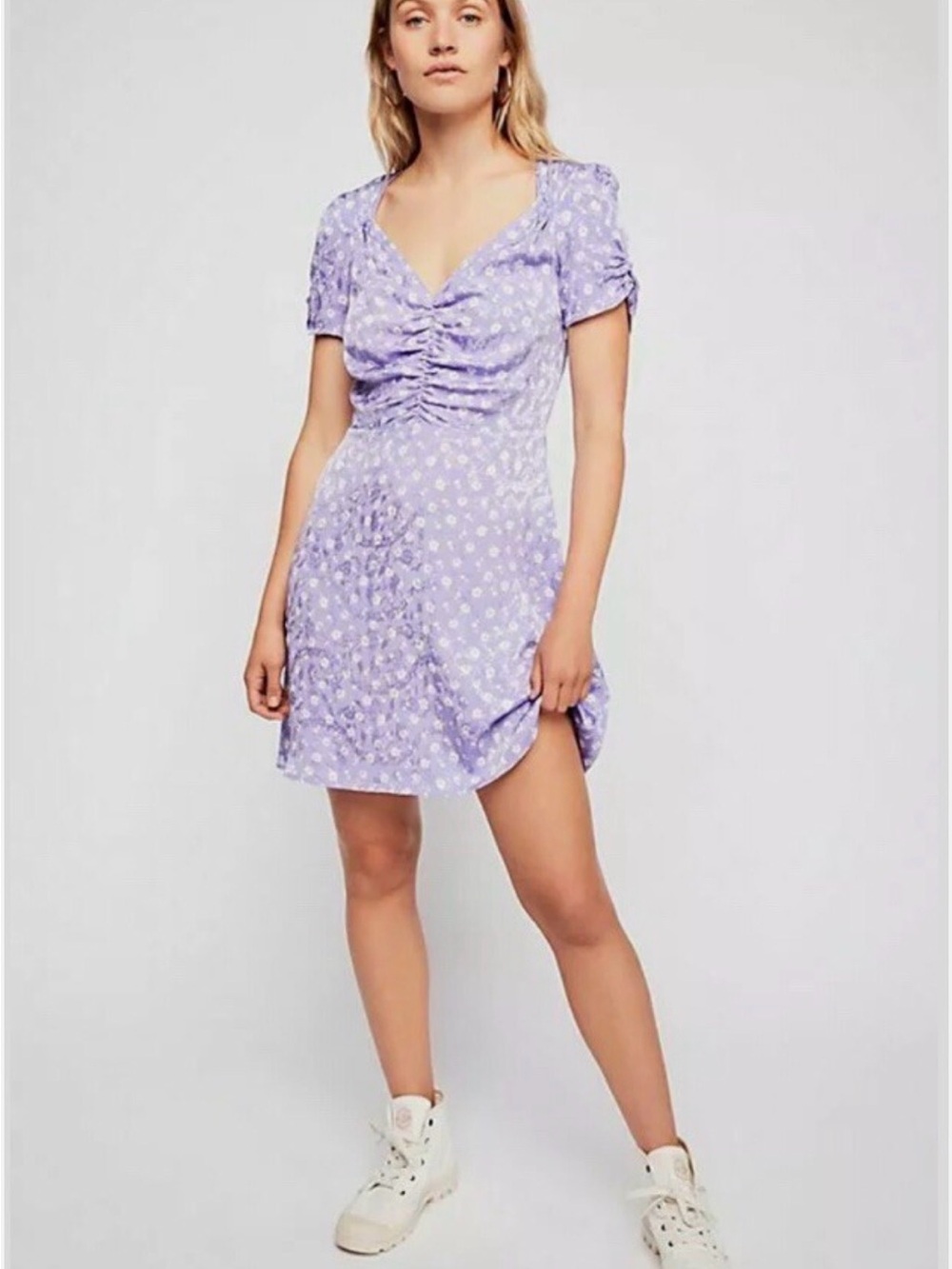 Free People Lavender Floral Mini Dress - Women - Picture 2 of 7
